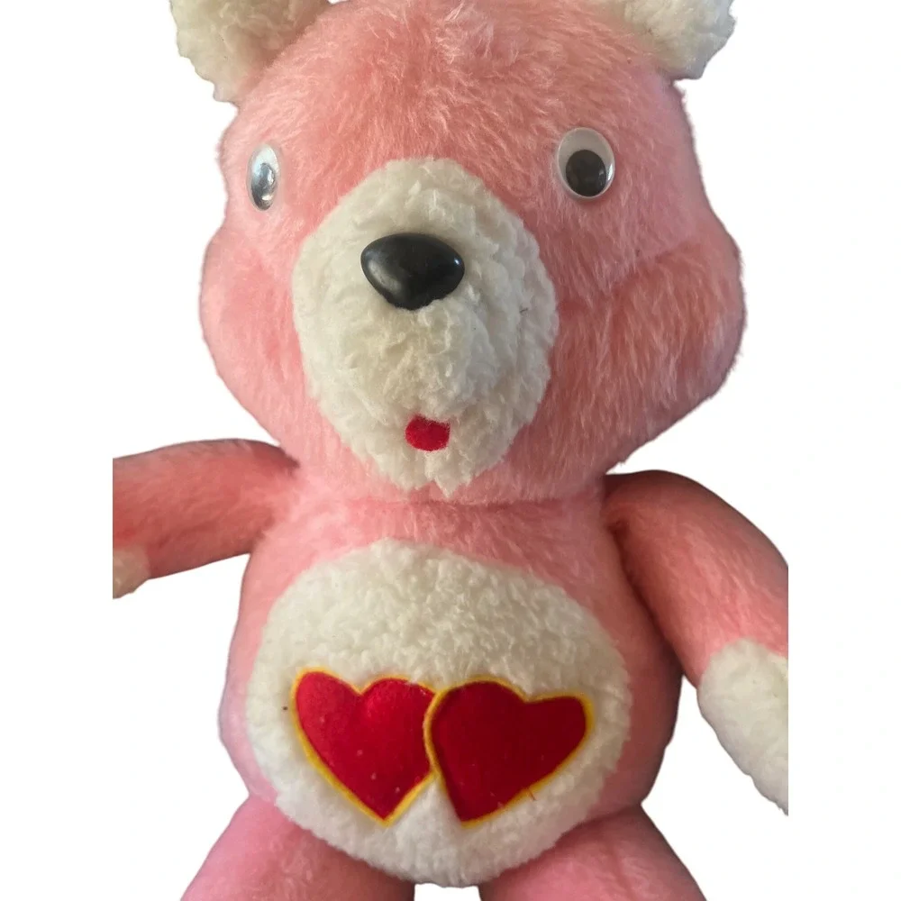 Vintage‎ Pink Plush Love A Lot Care Bear Pink and Red